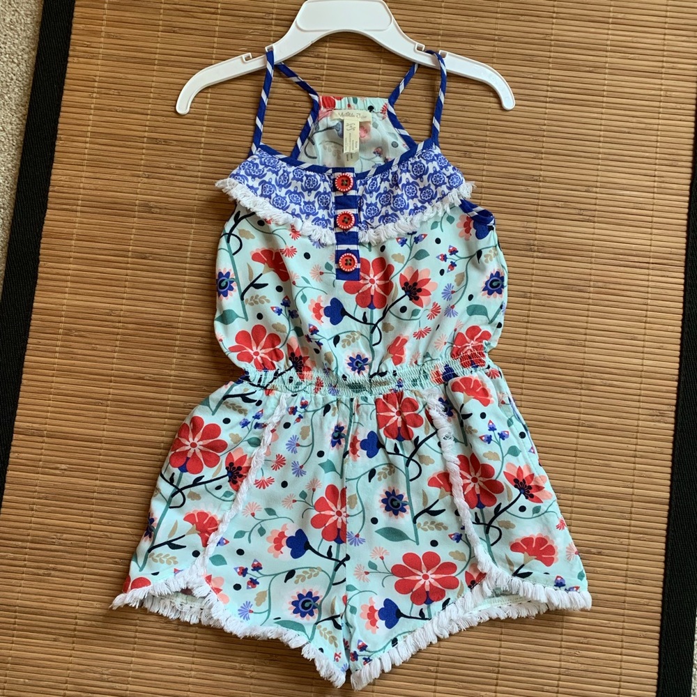 SN Matilda Jane Tug of War Romper Sz 4 see photos